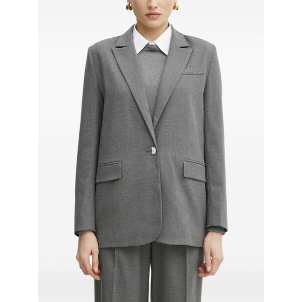 モーガンレーン レディース 上衣＆上衣 アウター Embellishment single-breasted blazer Grey