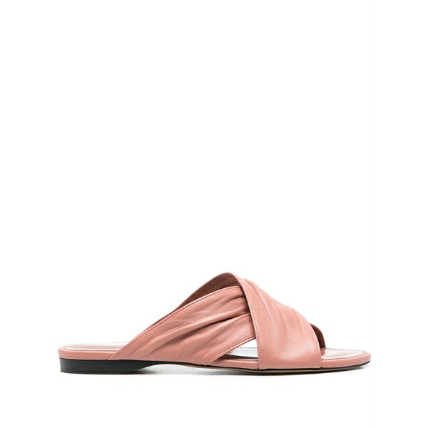 光の都市一つ星の州 レディース サンダル シューズ Leather slides Pink