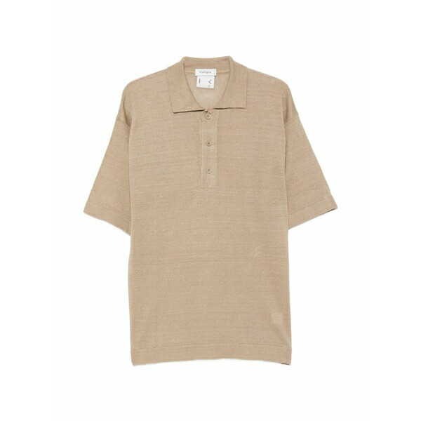 カングラ  メンズ プルオーバー トップス Short-sleeve polo shirt Neutrals