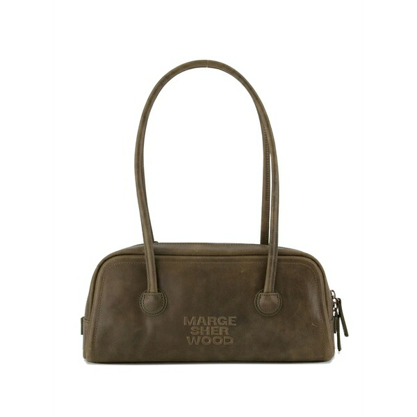 マージ シャー白木 レディース ショルダーバッグ 御徒面子 Soft boston e/w shoulder bag Brown