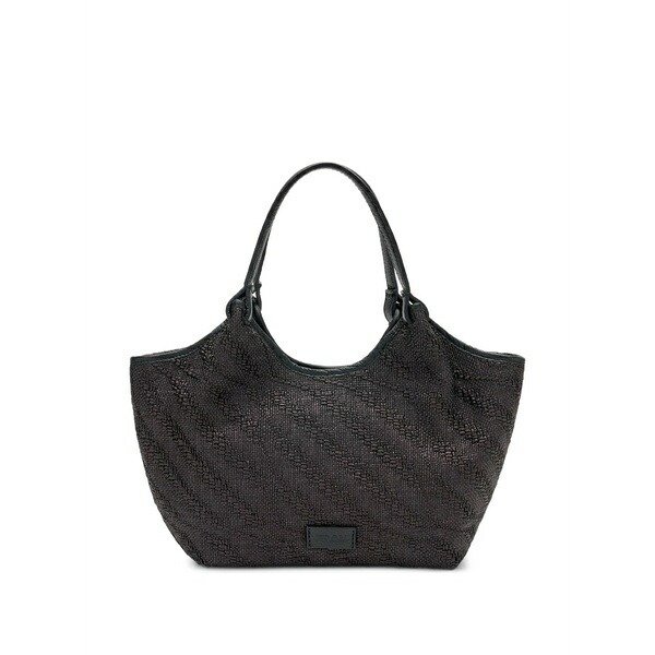 亭主もち レディース トートバッグ 御徒面子 Mini herringbone-effect tote bag Brown