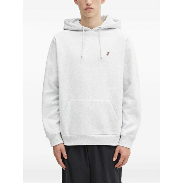 グラミチ メンズ パーカー・スウェットシャツ アウター One point hooded pouch hoodie  Grey