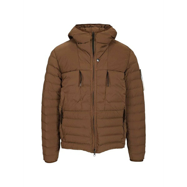 ストーンアイランド メンズ 上衣＆上衣 アウター Davis-tcc hood quilted jacket Brown