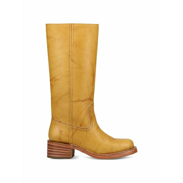 飛球 レディース ブーツ シューズ Campus leather boots Yellow