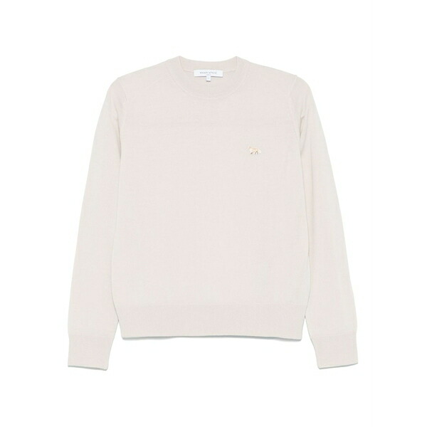 住み家 稲荷 レディース 編み物\u0026プルオーバー アウター Baby fox-patch sweater Neutrals