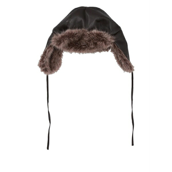 パロッシュ レディース 鳥打ち帽 付属物 Fur-trim hat Brown