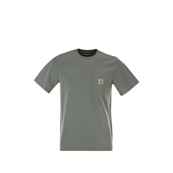 鉄道車両ハート形 メンズ ティーシャツ トップス S/s pocket t-shirt Green