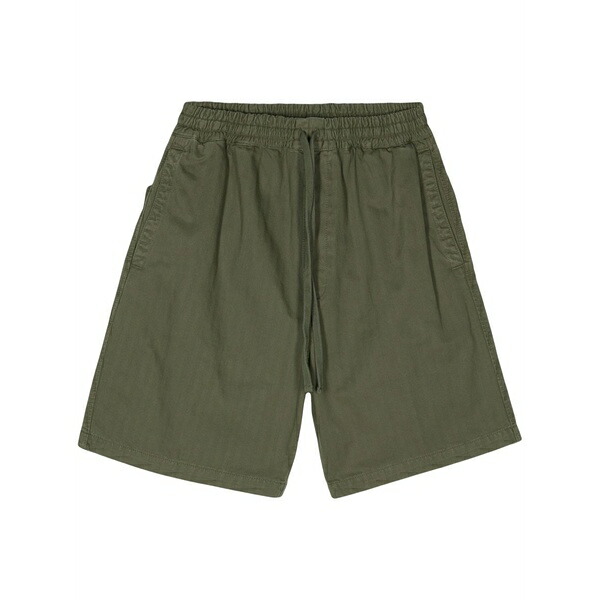 鉄道車両ハート形 メンズ 心地好いズボン下 ボトムス Rainer herringbone deck shorts Green