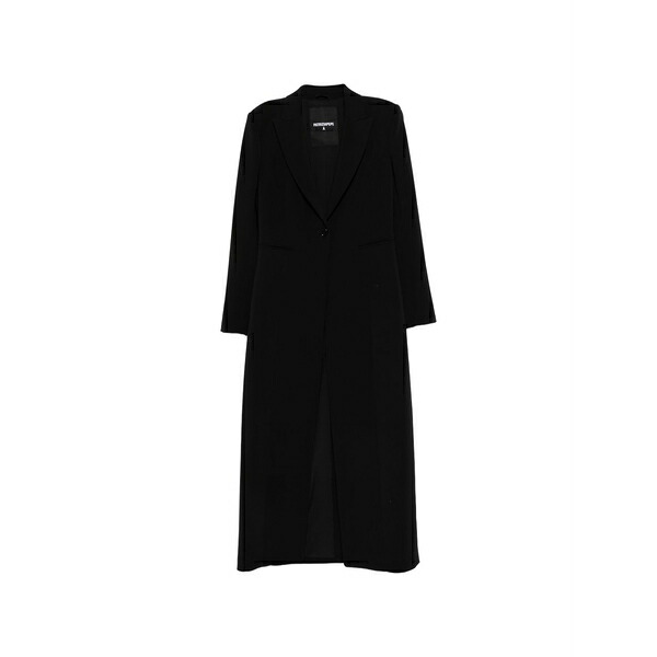 パトリツィア ペペ レディース 厚地の外套 アウター Single-breasted long coat Black