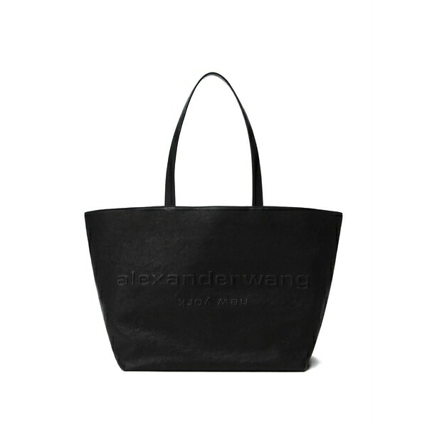 アレキサンダーワン レディース トートバッグ 御徒面子 Embossed-logo tote bag Black