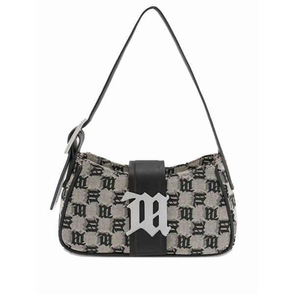 ミスビヘイブ レディース ハンドバック 御徒面子 Monogram-jacquard mini bag Grey