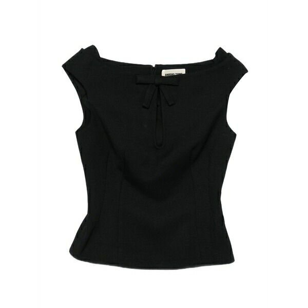 シュシュ/火箸 レディース ティーシャツ トップス Bow-embellishment blouse Blue