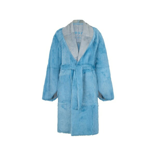 フィロソフィーデロレンゾセラフィーニ レディース 厚地の外套 アウター Tie-waistlong-sleeve coat Blue