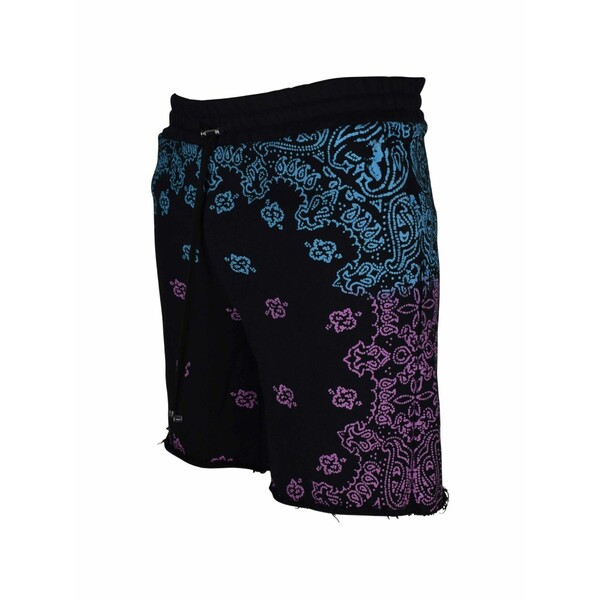 アミリ メンズ 心地よいズボン下 ボトムス Bandana-print logo-patch shorts Black