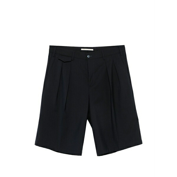 ブリリア 1949 メンズ カジュアルパンツ ボトムス Pleated button shorts Blue|asty