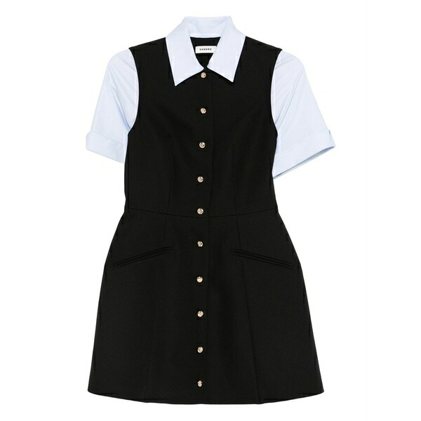 砂子ロ レディース 衣裳 トップス Button short dress Black