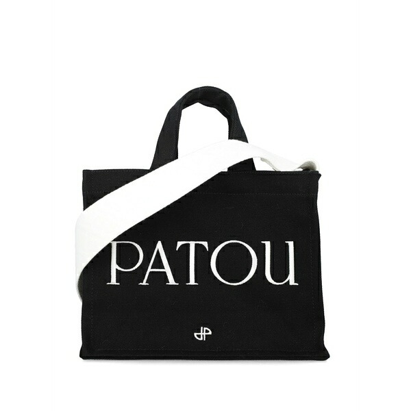 ジャンパトゥ レディース トートバッグ 御徒面子 Small patou canvas tote bag Black