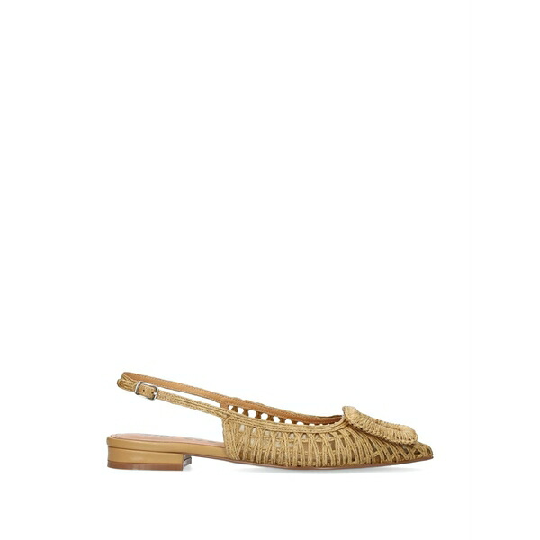 ビビロウ レディース サンダル シューズ Woven buckle-detail ballet flats Neutrals
