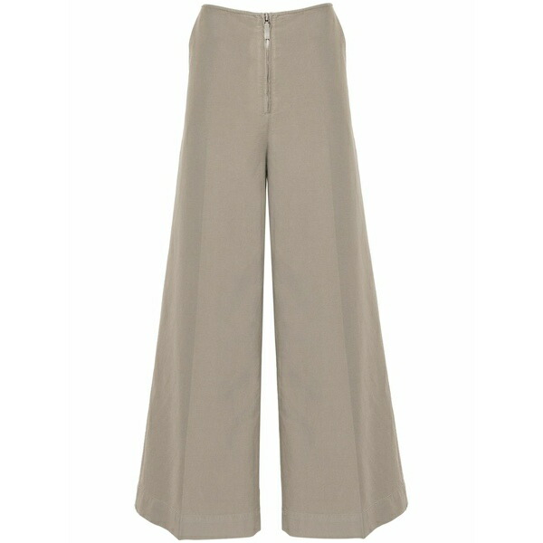 トーテム レディース 心地好いズボン下 ボトムス Cotton wide-leg trousers Grey