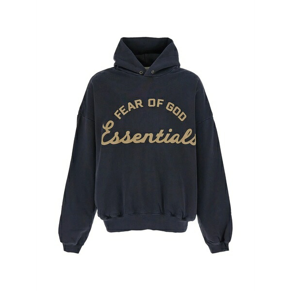 エフオージーエッセンシャルズ メンズ パーカー・スウェットシャツ アウター Training 90s logo-print hoodie Black