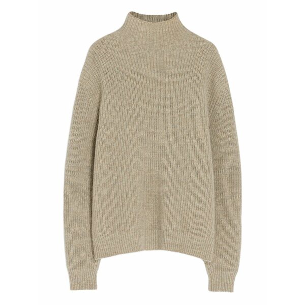 ルメール メンズ 編み物\u0026スウェーター アウター High-neck ribbed sweater Neutrals