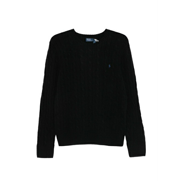 ラルフローレン レディース 編み物\u0026プルオーバー アウター Cable-knit sweater Black