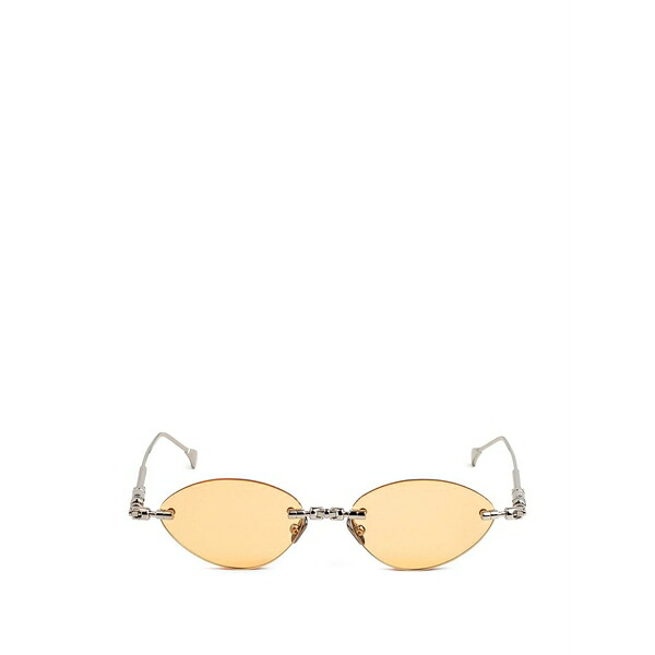 クボラウム メンズ サングラス・アイウェア 付属物 H65 rimless cat-eye sunglasses Orange
