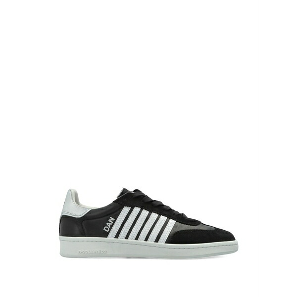 ディースクエアード レディース スニーカー シューズ Lace-up striped sneakers Black