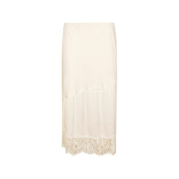 ゴールドフォーク レディース スコート ボトムス Lace-trim silk skirt Neutrals