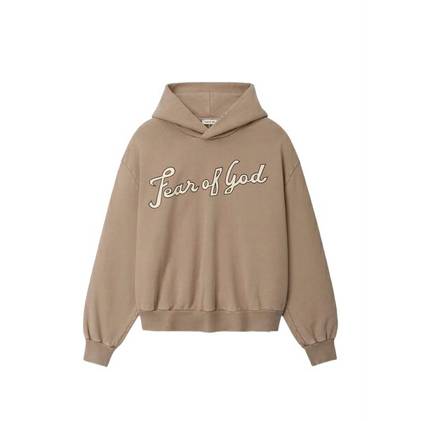 フィアオブゴッド メンズ パーカー・スウェットシャツ アウター Logo-print hoodie Neutrals