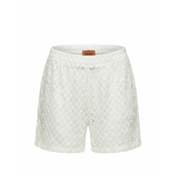 ミッソーニ レディース 心地よいズボン下 ボトムス Knitted mini shorts White