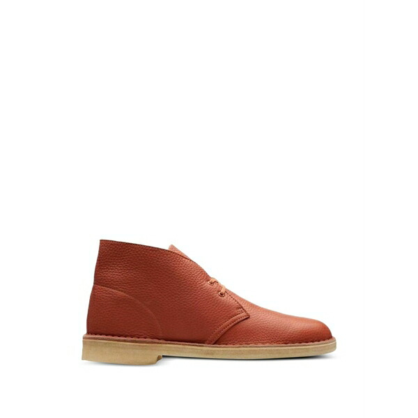 クラークス メンズ ブーツ シューズ Leather desert boots Orange|asty