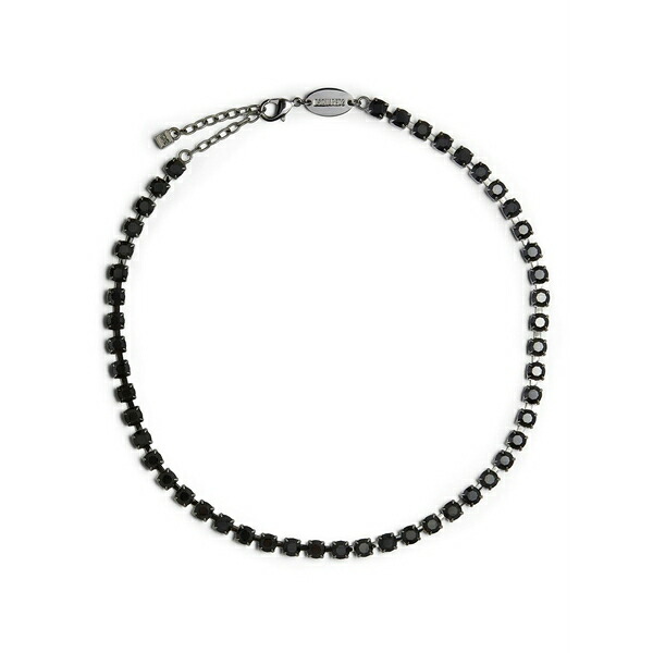 ディースクエアード メンズ 頸飾り・チョー鉄道車両 添え物 Classic crystal embellishment necklace Silver
