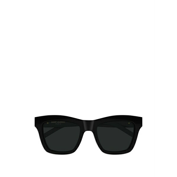 サンローラン アイウェア メンズ サングラス・アイウェア 付属物 Square-frame logo-plaque sunglasses Black