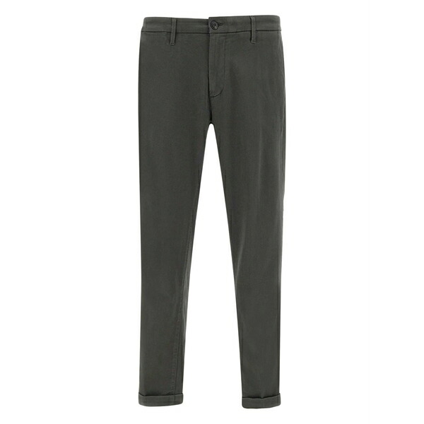 レアッシュ メンズ カジュアルパンツ ボトムス Cuffed-hem chinos Grey|asty