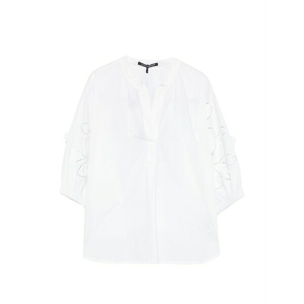 ルイーザ ヘレンケラーノ レディース プルオーバー トップス Broderie-anglaise v-neck blouse White