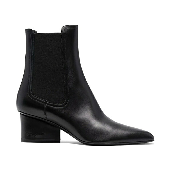 Ferragamo フェラガモ レディース スニーカー  【Ferragamo Logo-Embossed Heel Chelsea Boots Black (Women)】  サイズ US_W_4 Black