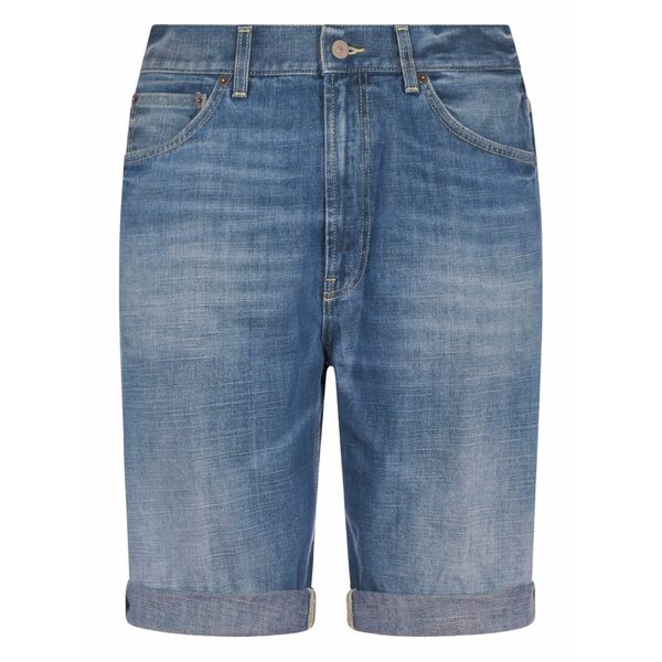 ドンダップ メンズ 心地よいズボン下 ボトムス Washed denim shorts Blue