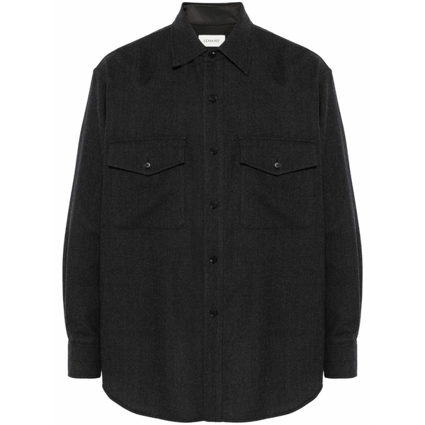 ルメール メンズ シャツ トップス Virgin-wool shirt Grey｜asty