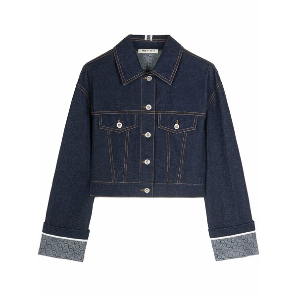 ポーツ 1961 レディース 上衣＆上衣 アウター Contrast denim jacket Blue