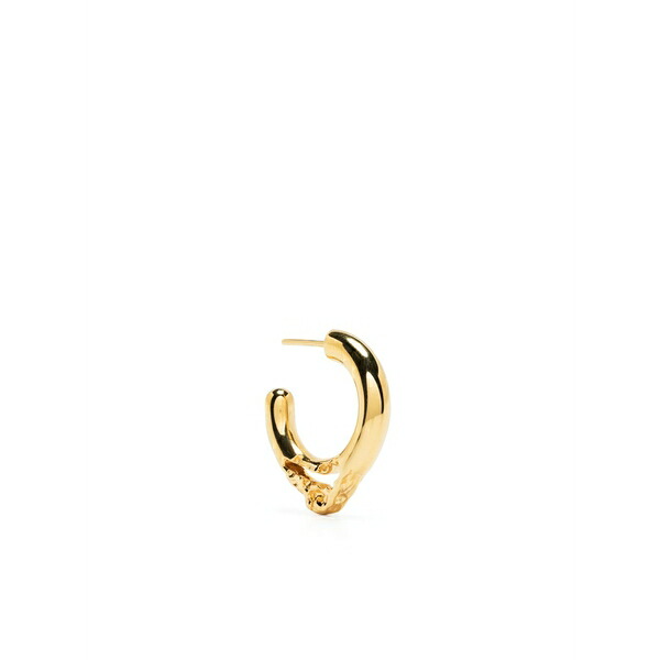 聖処女マリア 黒いこと メンズ ピアス・イヤリング 添え物 Sterling silver flea 15 hoop earring Gold