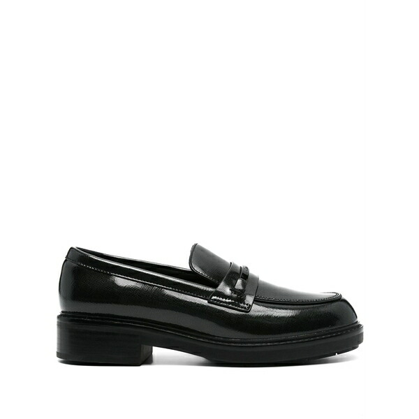 カルバンクライン レディース スリッポン・ローファー シューズ Patent-finish loafers Black|asty