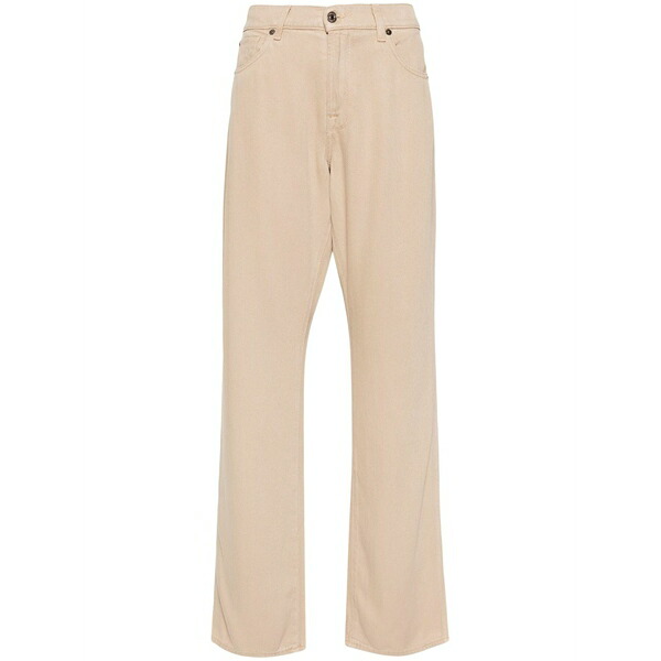 7フォーオールマンカインド レディース デニムパンツ ボトムス Tess high-rise straight-leg trousers Neutrals