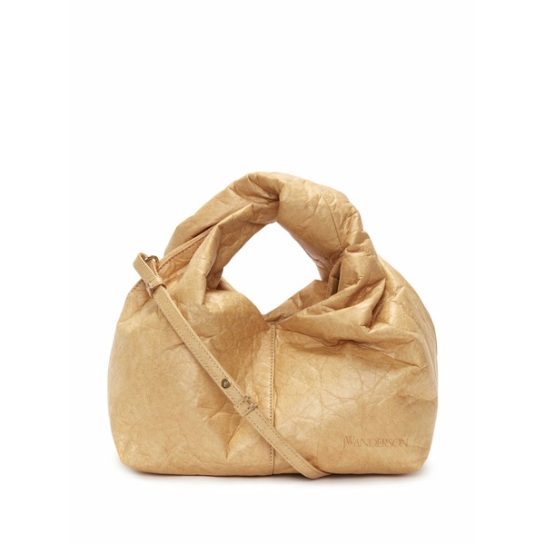 J.W.アンダーソン レディース ショルダーバッグ 御徒面子 Twister crinkle-finish crossbody bag Neutrals