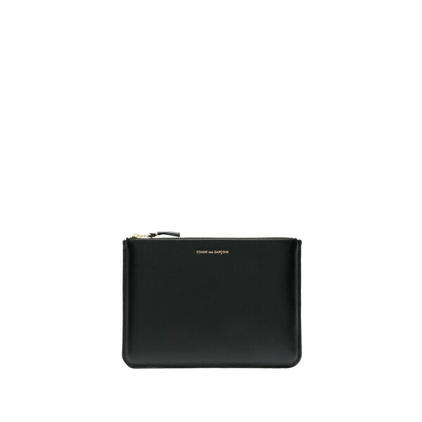 コムデギャルソン レディース 財布 アクセサリー Logo-print leather wallet Black｜asty