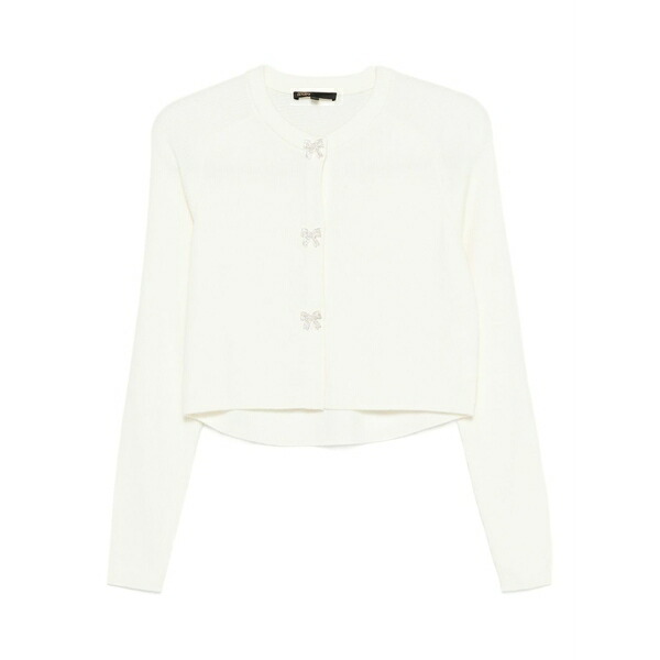 マージュ レディース カーディガン アウター Bow-button cardigan Neutrals｜asty