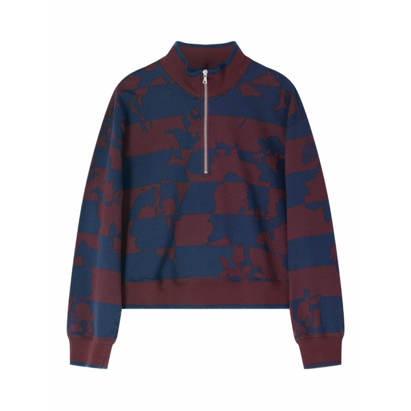 ドリス・ヴァン・ノッテン レディース 編み物\u0026スウェーター アウター Printed zipped sweatshirt Blue