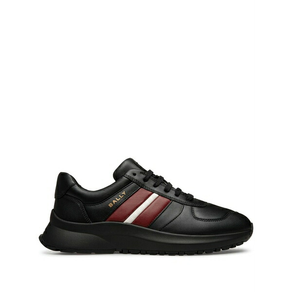 バリー メンズ スニーカー シューズ Lace-up leather sneakers Black|asty