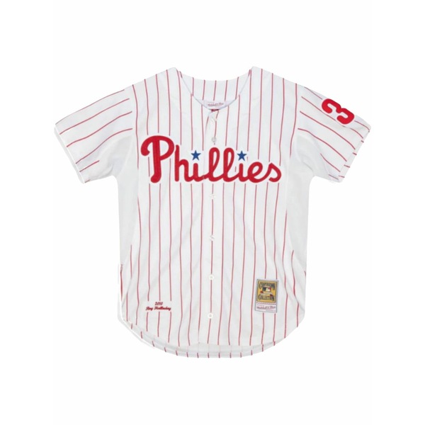 ミッチェル&ネス メンズ シャツ トップス Mlb authentic phillies 2010 roy halladay "phillies" jersey White｜asty