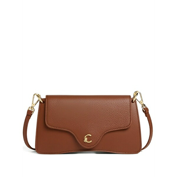 コチネレ レディース ショルダーバッグ バッグ Curved-flap shoulder bag Brown｜asty